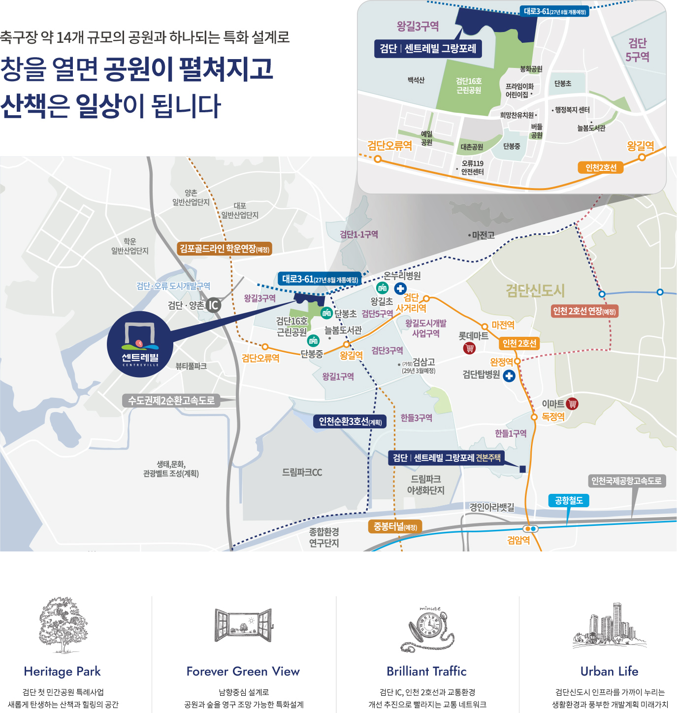 검단 센트레빌 그랑포레 입지환경